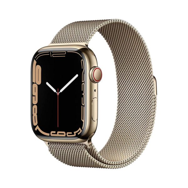 ساعت هوشمند اپل واچ سری 7 مدل 45mm Stainless Steel Case with Milanese Loop Steel Band