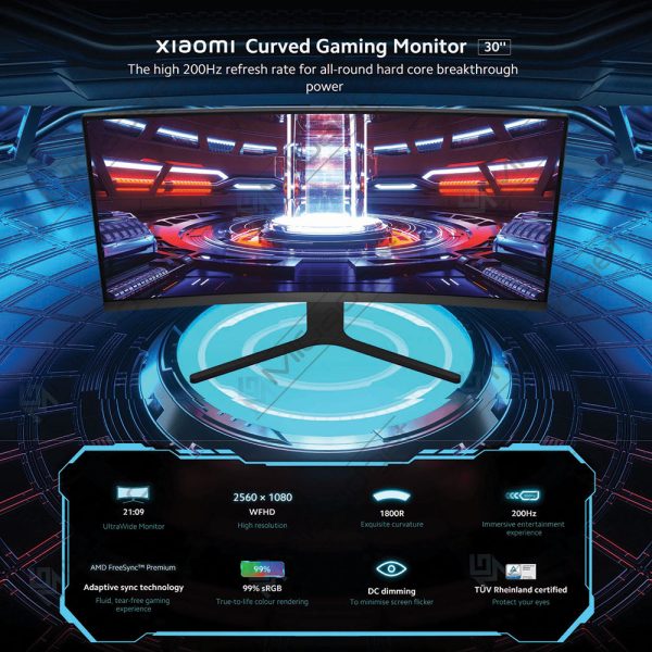 مانیتور منحنی گیمینگ شیائومی Curved Gaming Monitor 30 Inch